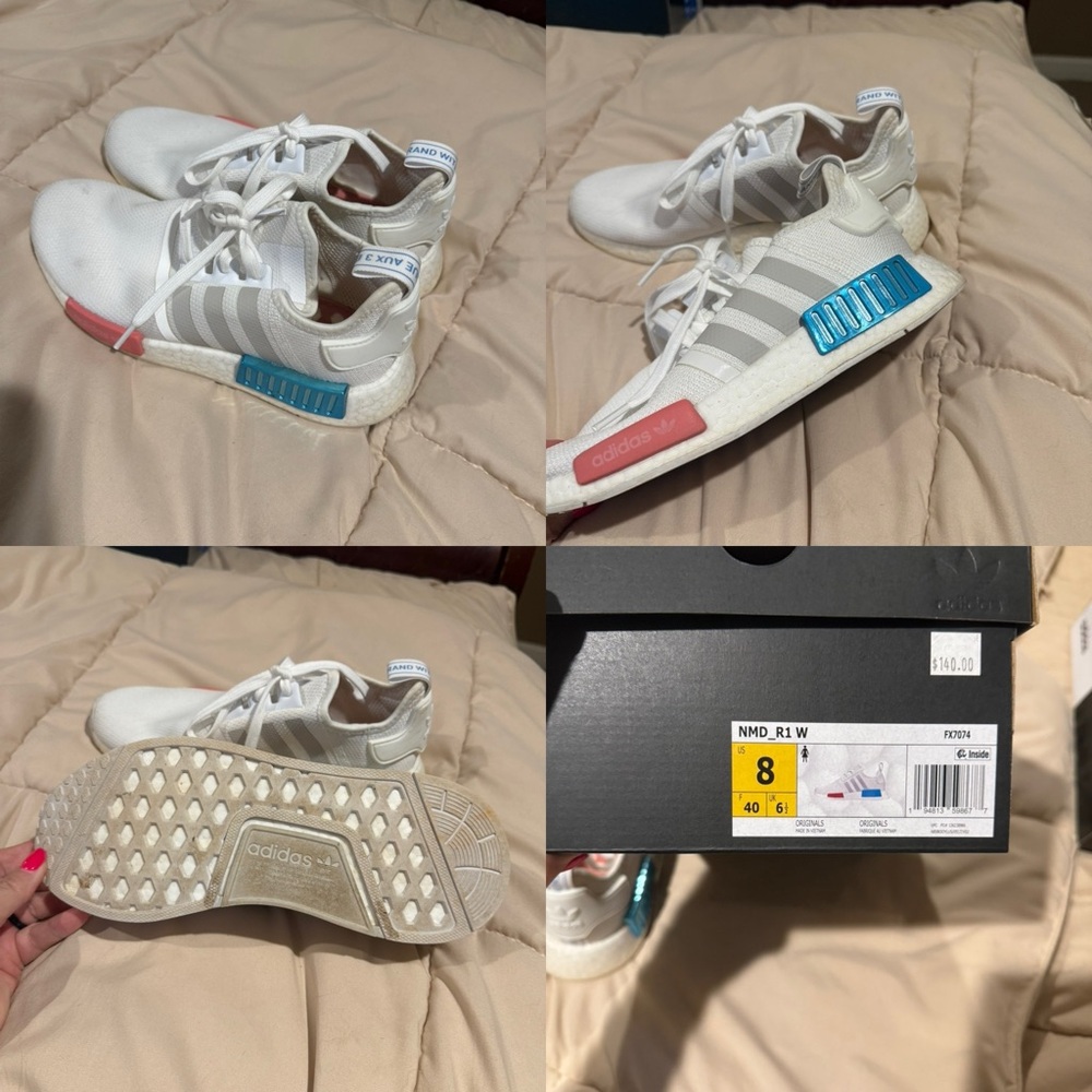 Adidas NMD_R1 White Sneakers